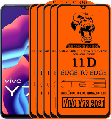 TWIGLO Edge To Edge Tempered Glass for VIVO Y73 2021(Pack of 5)
