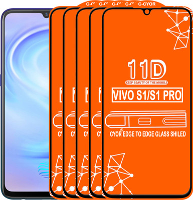 CYOR Edge To Edge Tempered Glass for VIVO S1 PRO(Pack of 5)