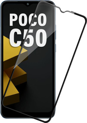 HUPSHY Edge To Edge Tempered Glass for POCO C50(Pack of 1)