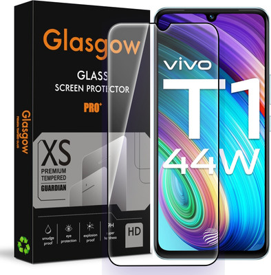 Glasgow Edge To Edge Tempered Glass for Vivo T1 44W(Pack of 1)