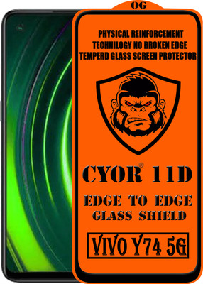 CYOR Edge To Edge Tempered Glass for VIVO Y74 5G(Pack of 1)