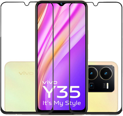 NSTAR Edge To Edge Tempered Glass for vivo Y35(Pack of 2)