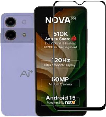 BRENZZ Edge To Edge Tempered Glass for Ai+ Nova 5G(Pack of 1)