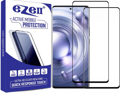 eZell Edge To Edge Tempered Glass for Vivo X80(Pack of 2)