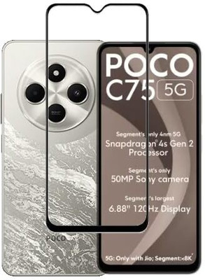 BRENZZ Edge To Edge Tempered Glass for POCO C75 5G(Pack of 1)