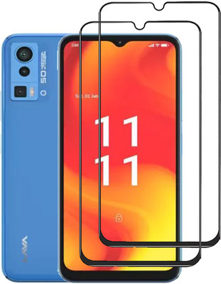 NKCASE Edge To Edge Tempered Glass for Lava Blaze Pro(Pack of 2)