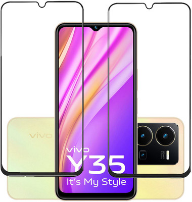 SNMART Edge To Edge Tempered Glass for vivo Y35(Pack of 2)