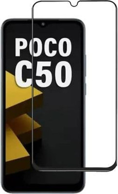 DMJHP Edge To Edge Tempered Glass for Poco C50(Pack of 1)