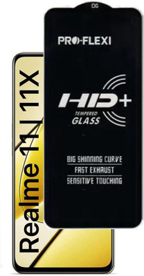 SM Styles Edge To Edge Tempered Glass for Realme 11X 5G(Pack of 1)