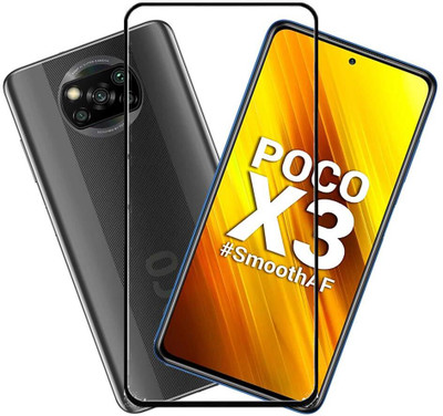 9H Edge To Edge Tempered Glass for Poco X3- [Free Cleaning Kit Included](Pack of 1)