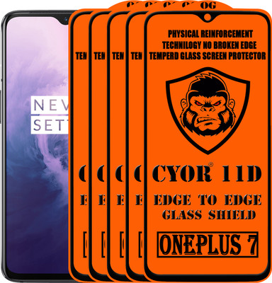 CYOR Edge To Edge Tempered Glass for ONEPLUS 7(Pack of 5)