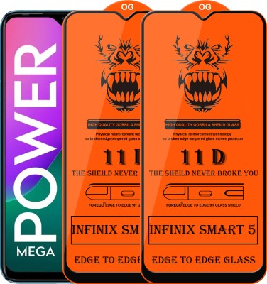 Forego Edge To Edge Tempered Glass for Infinix Smart 5(Pack of 2)