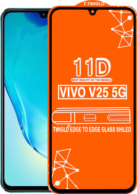 TWIGLO Edge To Edge Tempered Glass for VIVO V25 5G(Pack of 1)