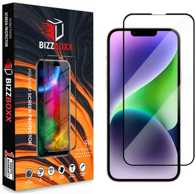 BizzBoxx Edge To Edge Tempered Glass for iPhone 14 Plus, IP 14 Plus(Pack of 1)