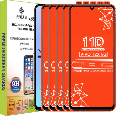 PFOAM Edge To Edge Tempered Glass for VIVO T2X 5G(Pack of 5)