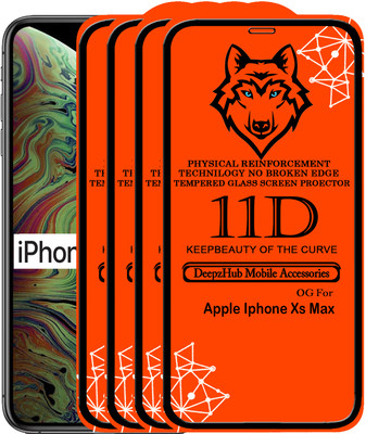 CRodible Edge To Edge Tempered Glass for Apple iPhone XS Max(Pack of 4)