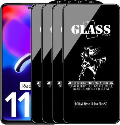 Qyist Edge To Edge Tempered Glass for REDMI NOTE 11 PRO PLUS 5G(Pack of 4)