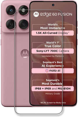 INFINITYWORLD Edge To Edge Tempered Glass for Motorola Edge 60 Fusion 5G(Pack of 1)