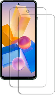 SOMTONE Edge To Edge Tempered Glass for Infinix Hot 40i TEMPERED GUARD FRONTP2(Pack of 2)