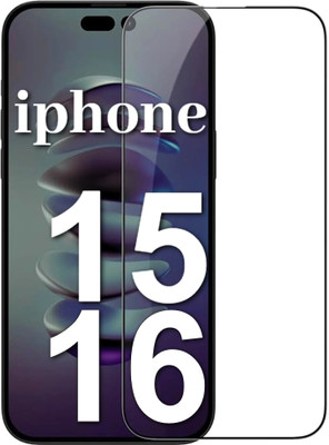 EITANSHA CREATION Edge To Edge Tempered Glass for Apple iPhone 15, Apple iPhone 15, iPhone 15 Pro, Apple iPhone 15 Pro, Apple iPhone 16, iPhone 16(Pack of 1)