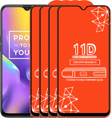 Qyist Edge To Edge Tempered Glass for Realme U1(Pack of 4)