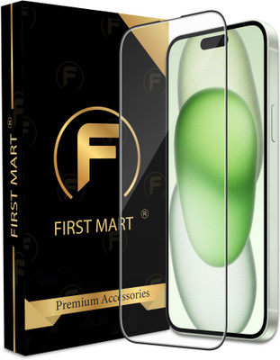 FIRST MART Edge To Edge Tempered Glass for iPhone 15 Plus, Apple iPhone 15 Plus, Apple 15 Plus, Flare Glass(Pack of 1)