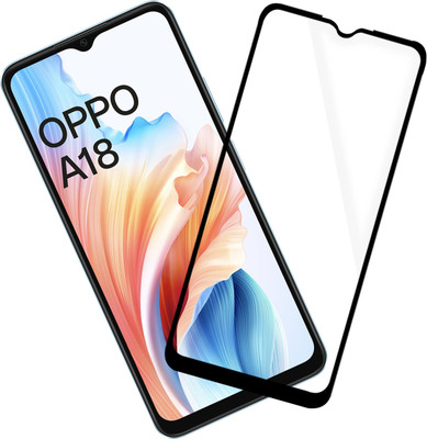 HUPSHY Edge To Edge Tempered Glass for OPPO A18(Pack of 1)