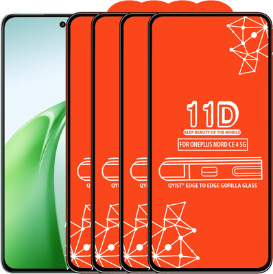 Qyist Edge To Edge Tempered Glass for Oneplus Nord Ce 4 5G(Pack of 4)