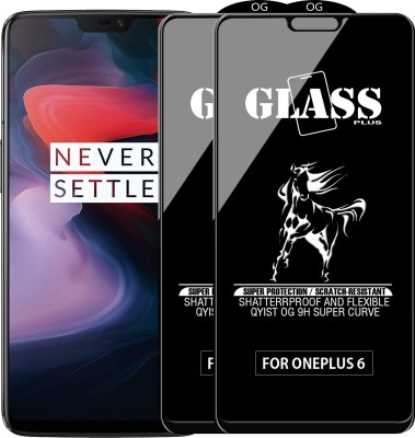 Qyist Edge To Edge Tempered Glass for OnePlus 6(Pack of 2)