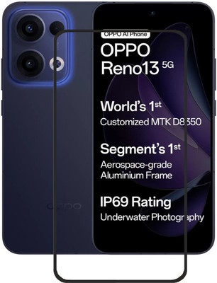 BRENZZ Edge To Edge Tempered Glass for OPPO Reno13 5G, OPPO Reno13(Pack of 1)