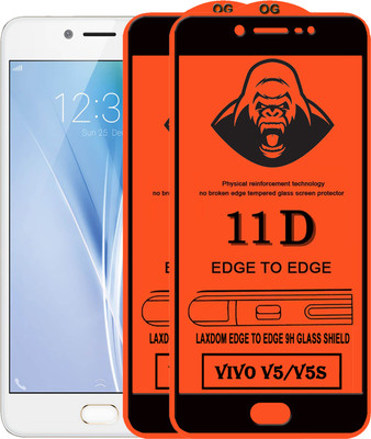 Laxdom Edge To Edge Tempered Glass for Vivo V5(Pack of 2)