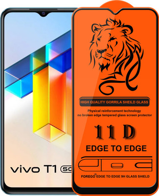 Forego Edge To Edge Tempered Glass for vivo T1(Pack of 1)