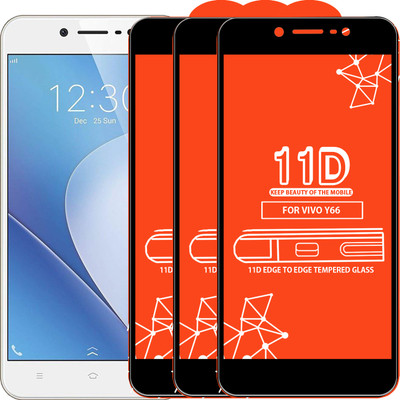 Qyist Edge To Edge Tempered Glass for VIVO Y66(Pack of 3)