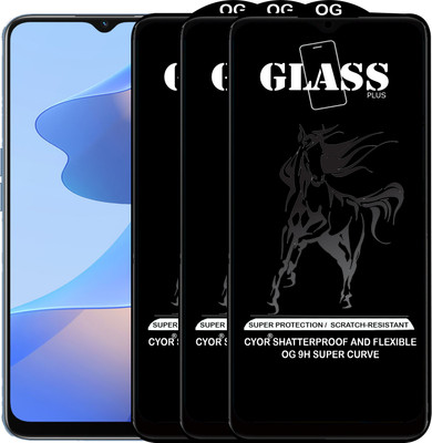 CYOR Edge To Edge Tempered Glass for OPPO A16S(Pack of 3)