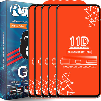 Roxel Edge To Edge Tempered Glass for Infinix Note 11 Pro(Pack of 5)