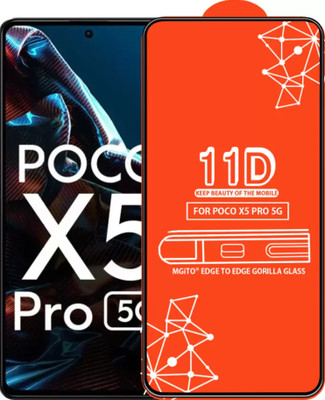 FlipSmartGuard Edge To Edge Tempered Glass for Poco X5 Pro 5G(Pack of 1)