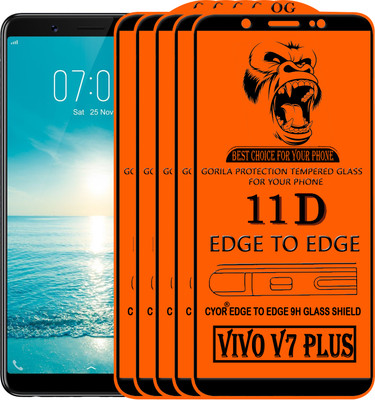 CYOR Edge To Edge Tempered Glass for VIVO V7 Plus(Pack of 5)
