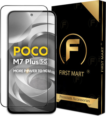 FIRST MART Edge To Edge Tempered Glass for Poco M7 Plus 5G, M7 Plus 5G(Pack of 1)