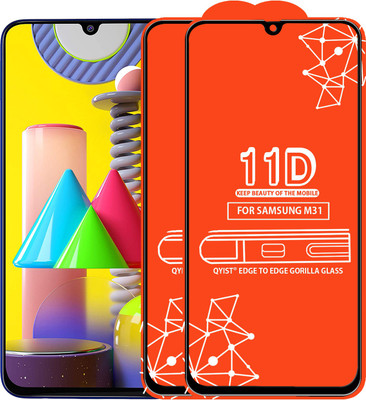 Qyist Edge To Edge Tempered Glass for Samsung Galaxy M31(Pack of 2)