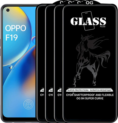 CYOR Edge To Edge Tempered Glass for OPPO F19(Pack of 4)