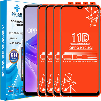 PFOAM Edge To Edge Tempered Glass for OPPO K10 5G(Pack of 4)