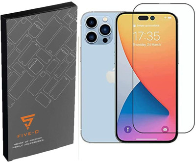 FIVE-O Edge To Edge Tempered Glass for Apple iPhone 14 Pro Max -(Pack of 2)