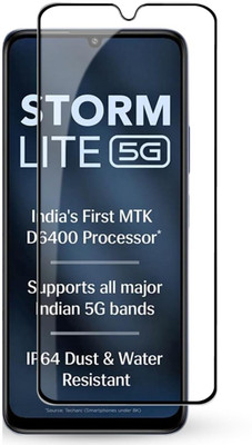 EITANSHA CREATION Edge To Edge Tempered Glass for Lava Storm Lite 5G, Lava Storm Lite(Pack of 1)