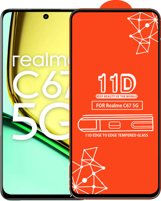 Roxel Edge To Edge Tempered Glass for Realme C67 5G(Pack of 1)