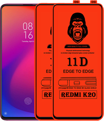Laxdom Edge To Edge Tempered Glass for Mi K20(Pack of 2)