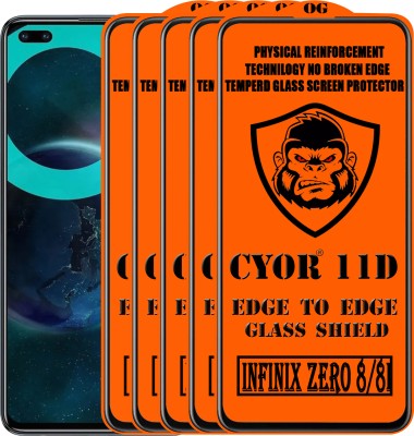 CYOR Edge To Edge Tempered Glass for INFINIX ZERO 8I(Pack of 5)