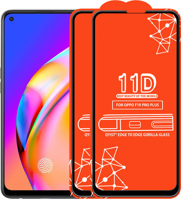 Qyist Edge To Edge Tempered Glass for Oppo F19 Pro Plus(Pack of 2)