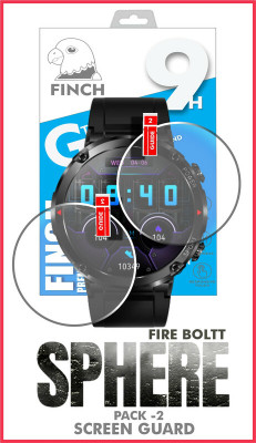 KANCHA Edge To Edge Tempered Glass for FIRE BOLTT SPHERE SMART WATCH(Pack of 2)