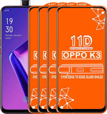 CYOR Edge To Edge Tempered Glass for OPPO K3(Pack of 4)