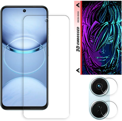 ARBAN Edge To Edge Tempered Glass for Tecno Spark 30 5G Tempered Glass Screen Protector | Anti-Scratch | Edge to Edge Full Coverage | 9H Hardness (1 FRONT SCREEN GUARD + 1 CAMERA LENS PROTECTOR + 1 FREE BACK EMBOSSED SKIN002)(Pack of 1)